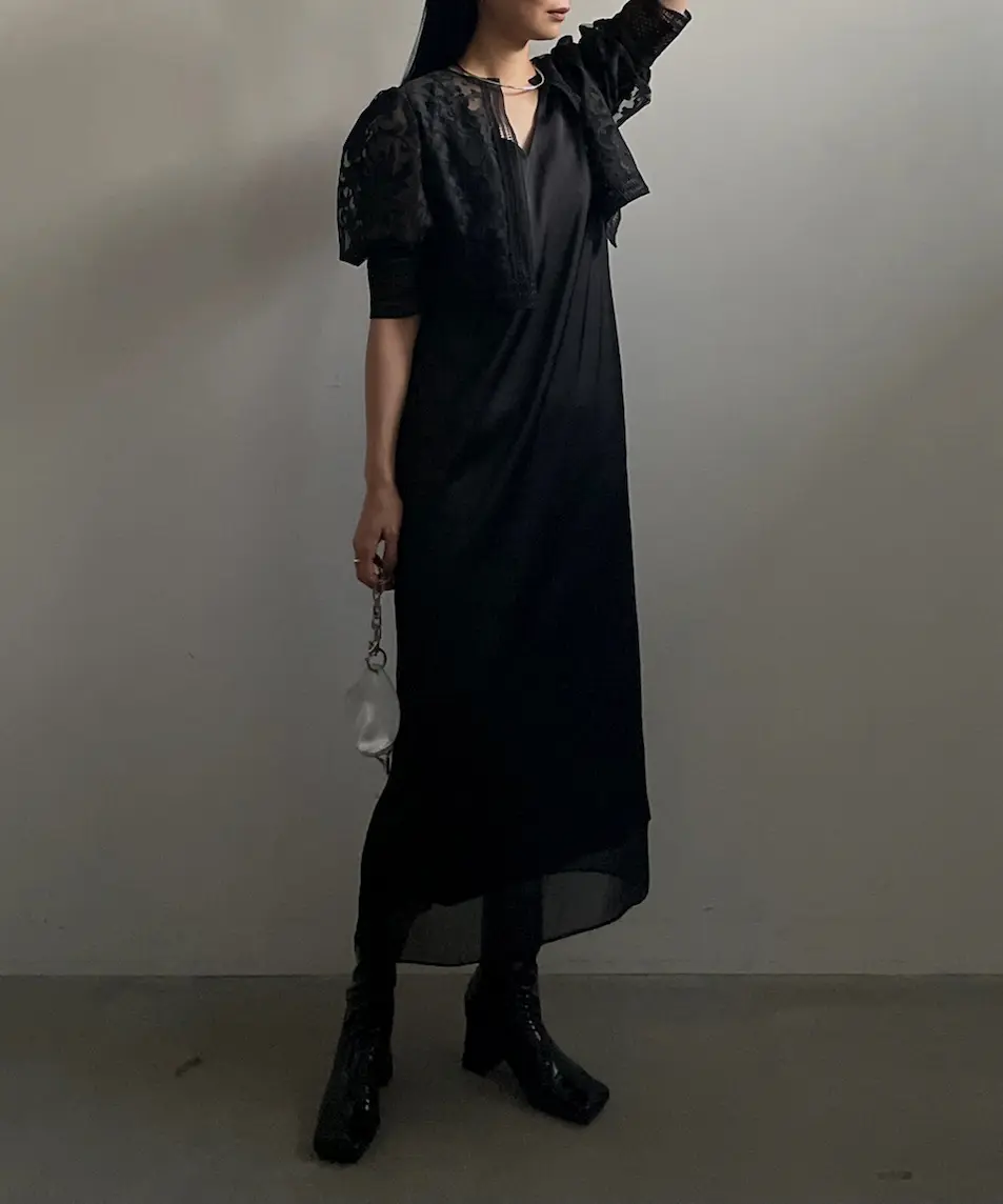Mサイズ】UND LACE BOLERO LAYERED DRESS Ameri VINTAGE（アメリ